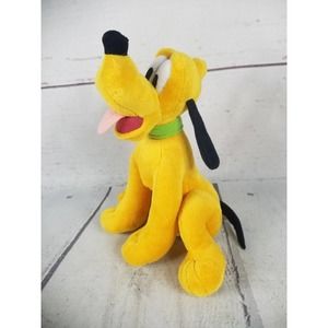 Disney Pluto Plush Stuffed Animal Toy Gold Yellow 8”